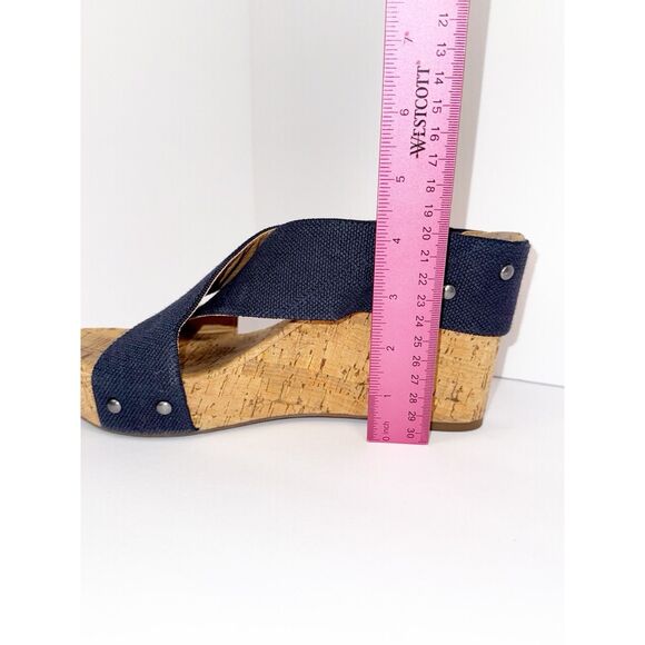 Lucky Brand Blue Cork Platform Sandals - Picture 10 of 12